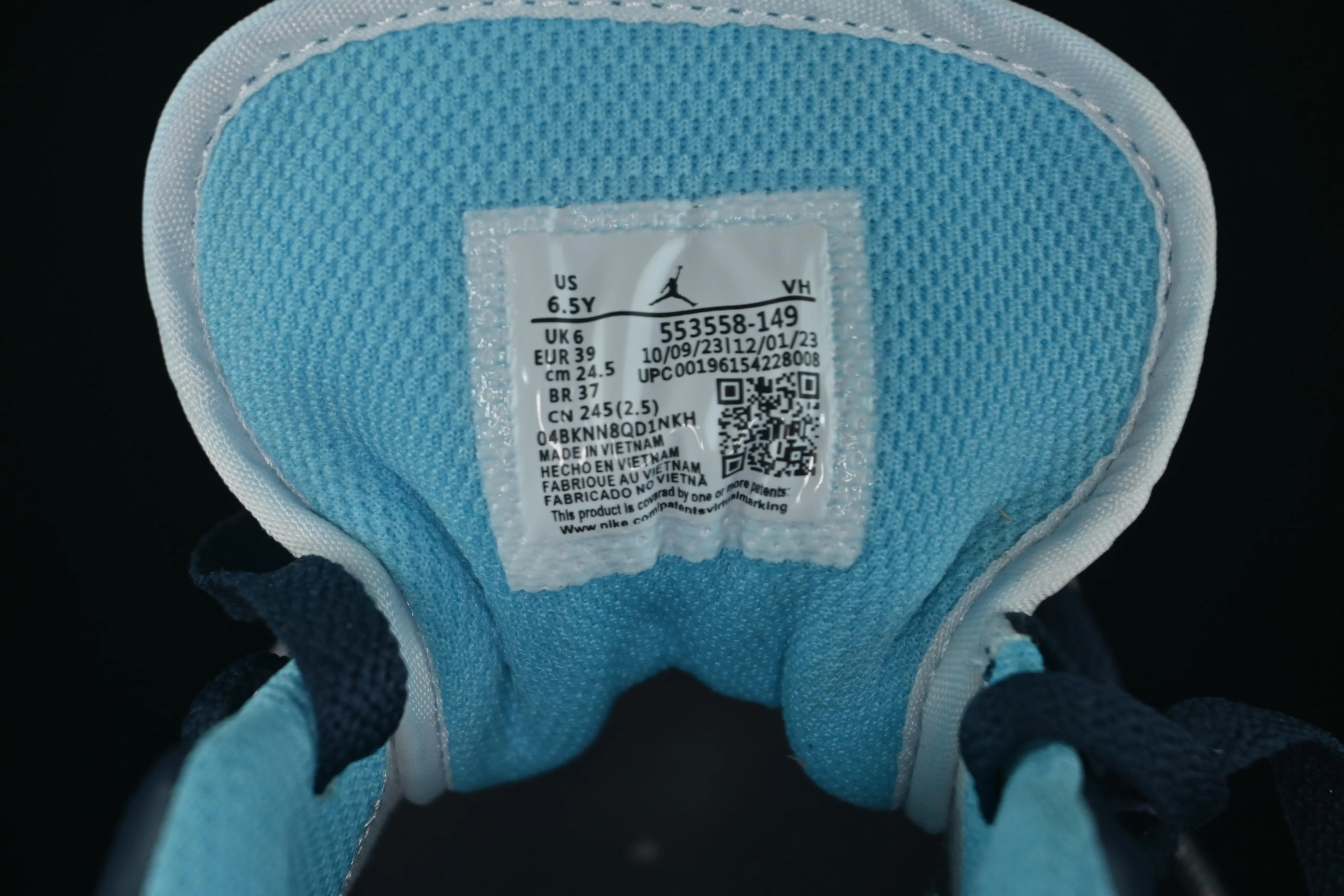 All categories Air Jordan Jordan series basketball shoes Air Jordan 1 Low Air Jordan 1 Low AJ1 Joe 1 blue white black hook low-top cultural casual sneakers 553558-149